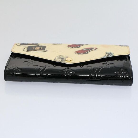 Pre Loved LOUIS VUITTON  Monogram Vernis Portefeiulle Sarah Wallet White M50371 - Picture 6 of 10